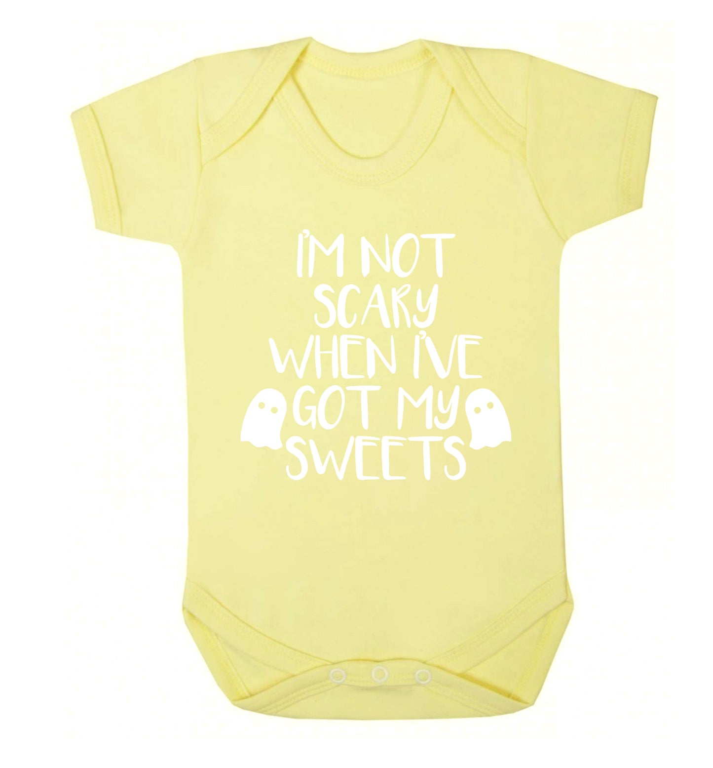 I'm not scary when I've got my sweets Baby Vest pale yellow 18-24 months