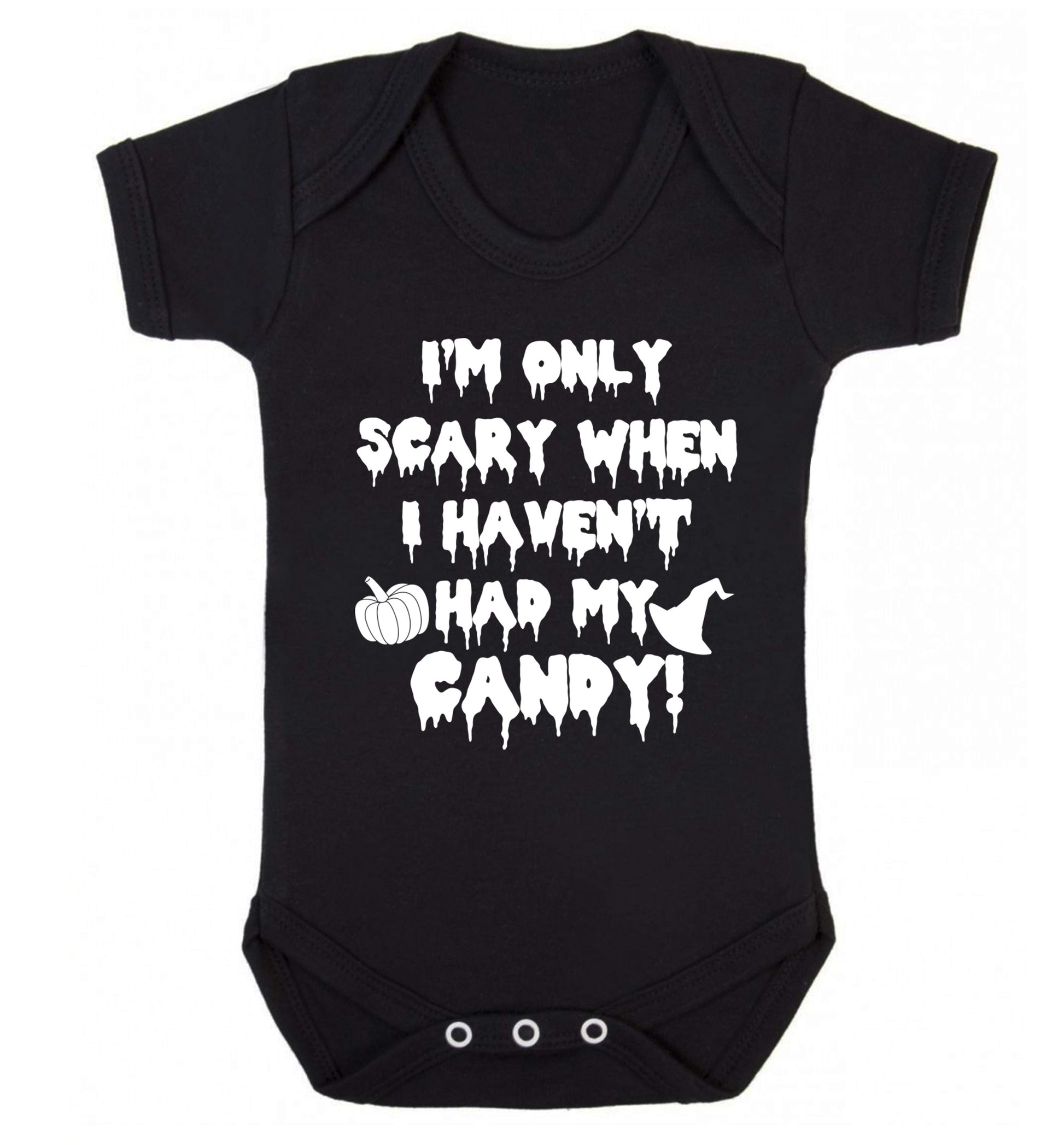 I'm only scary when I haven't got my candy Baby Vest black 18-24 months
