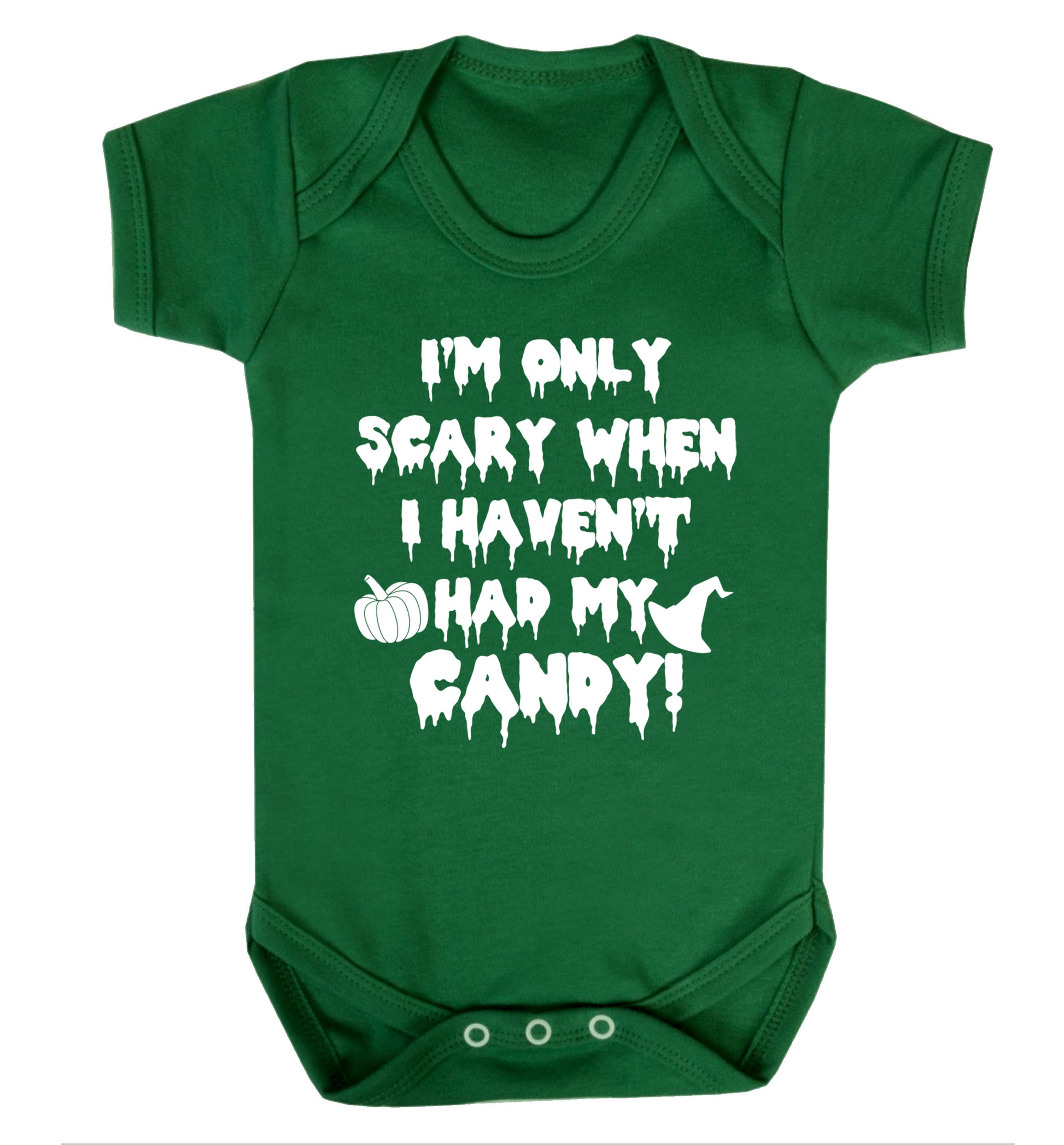 I'm only scary when I haven't got my candy Baby Vest green 18-24 months