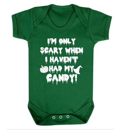 I'm only scary when I haven't got my candy Baby Vest green 18-24 months