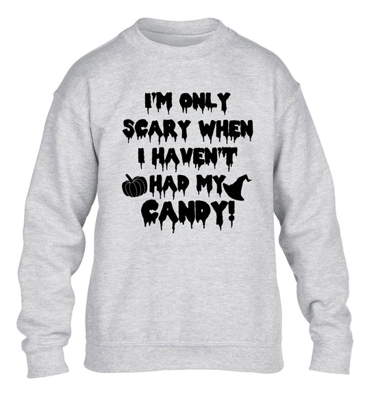 I'm only scary when I haven't got my candy children's grey sweater 12-14 Years