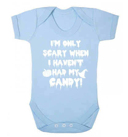 I'm only scary when I haven't got my candy Baby Vest pale blue 18-24 months
