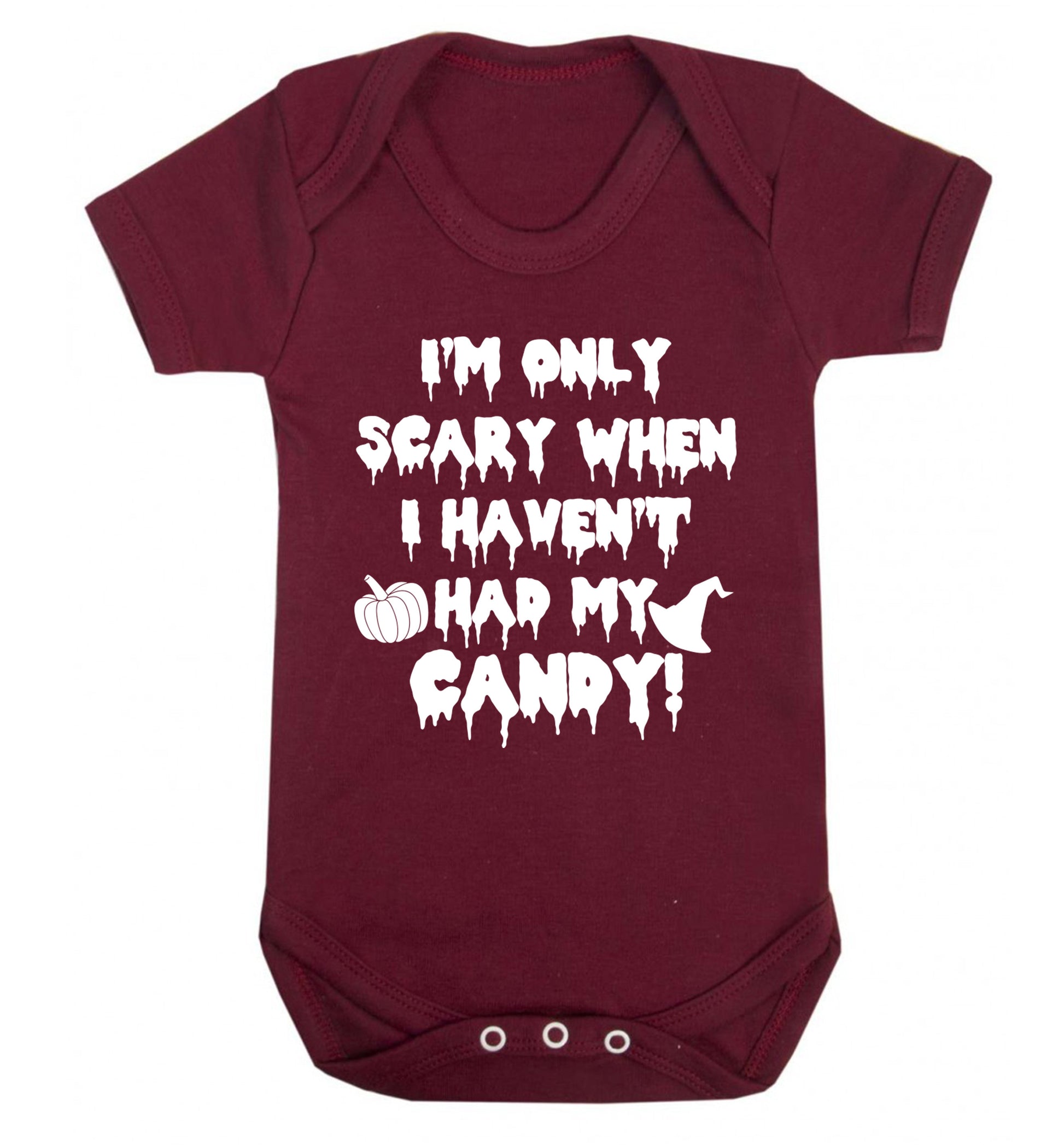 I'm only scary when I haven't got my candy Baby Vest maroon 18-24 months