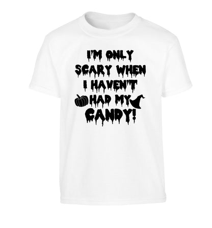 I'm only scary when I haven't got my candy Children's white Tshirt 12-14 Years