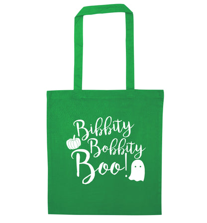 Bibbity bobbity boo! green tote bag