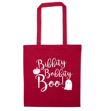 Bibbity bobbity boo! red tote bag