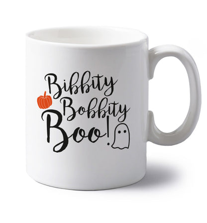 Bibbity bobbity boo! left handed white ceramic mug 