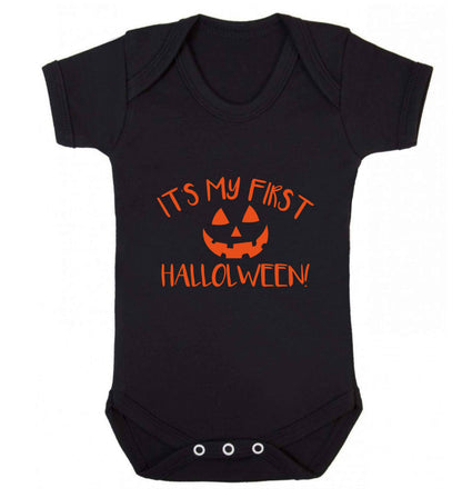 My 1st Halloween Pumpkin baby vest black 18-24 months