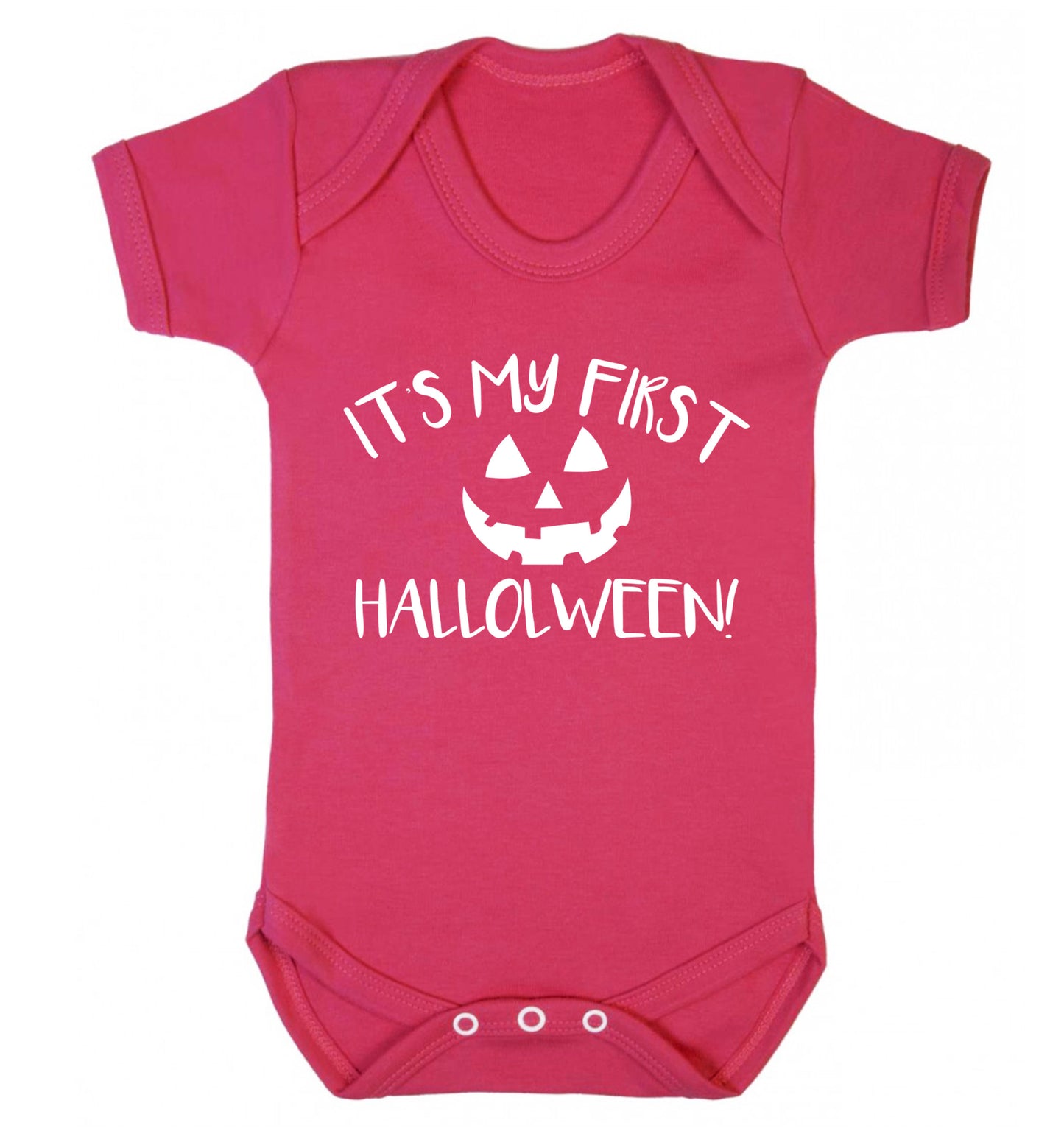 It's my first halloween Baby Vest dark pink 18-24 months