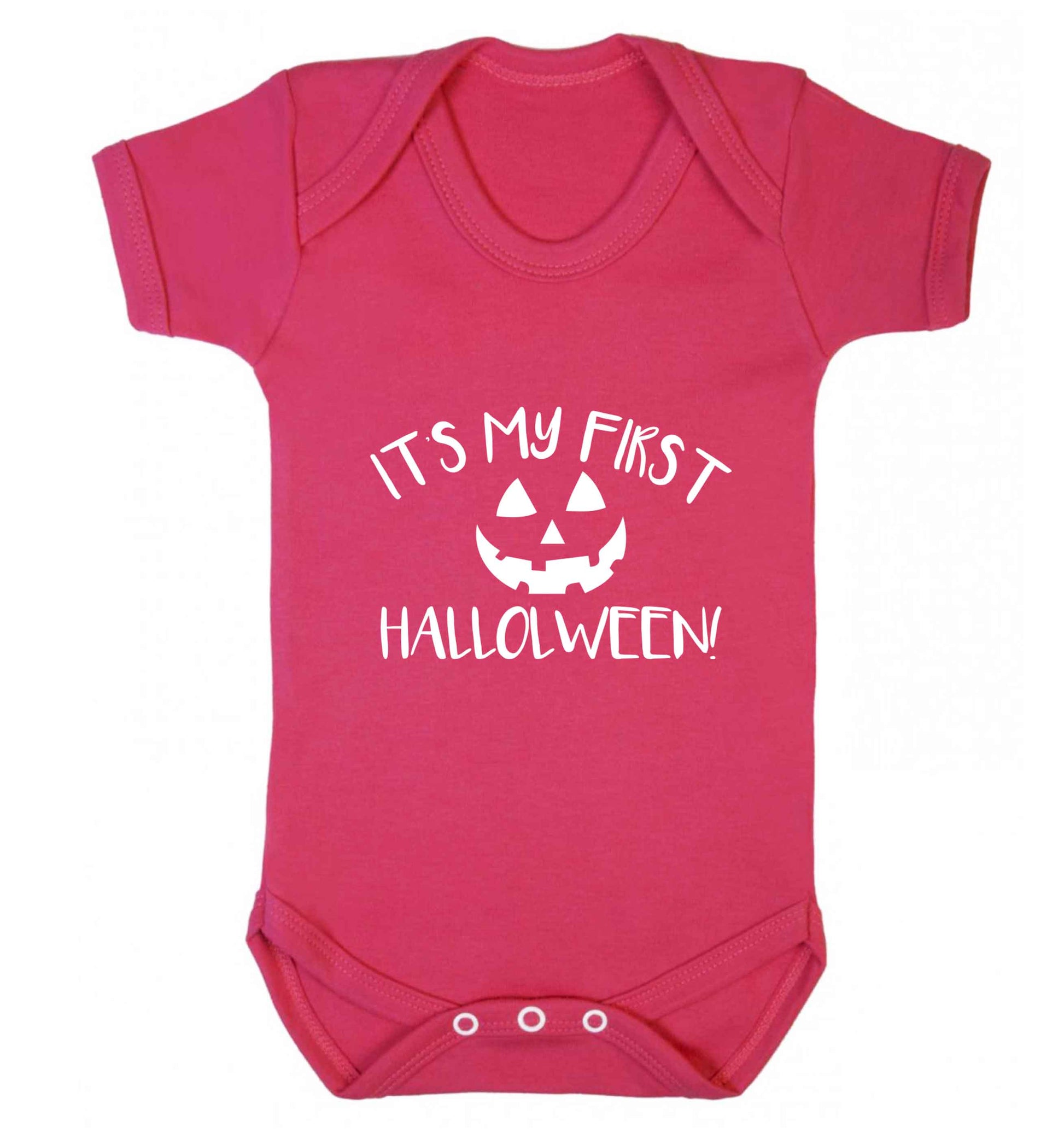 My 1st Halloween Pumpkin baby vest dark pink 18-24 months