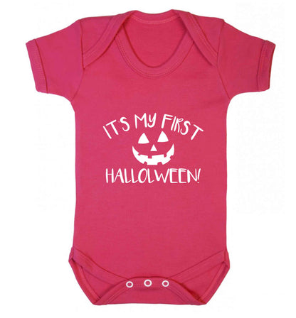 My 1st Halloween Pumpkin baby vest dark pink 18-24 months