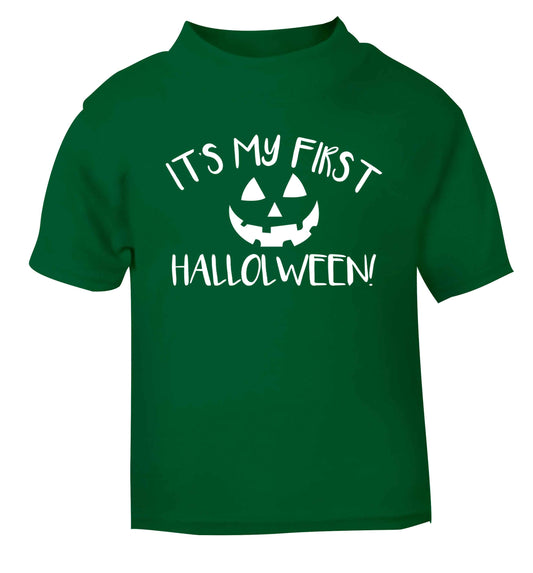 My 1st Halloween Pumpkin green baby toddler Tshirt 2 Years