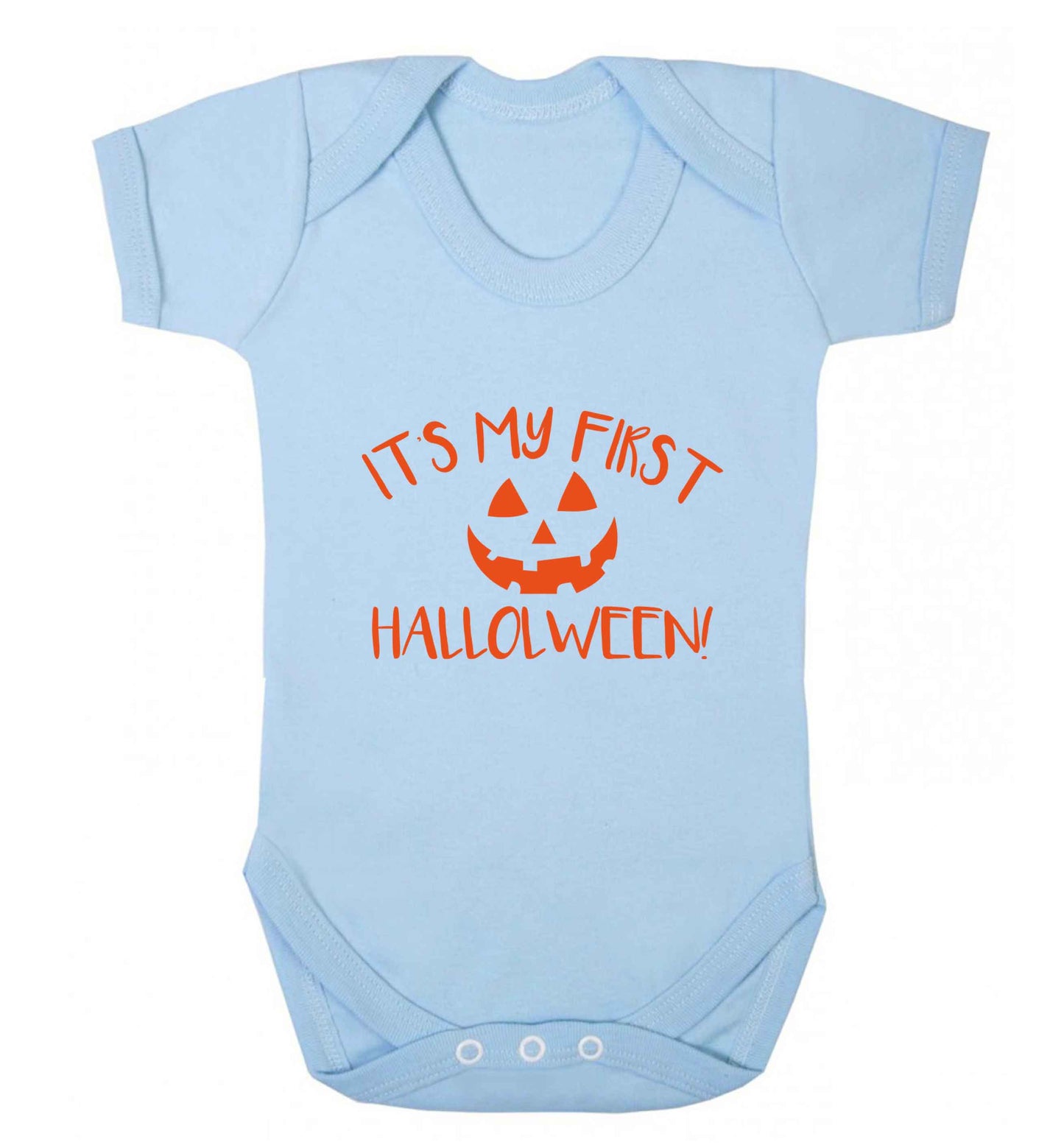 My 1st Halloween Pumpkin baby vest pale blue 18-24 months