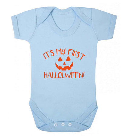 My 1st Halloween Pumpkin baby vest pale blue 18-24 months