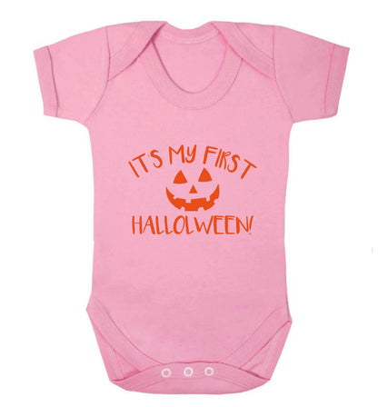 My 1st Halloween Pumpkin baby vest pale pink 18-24 months