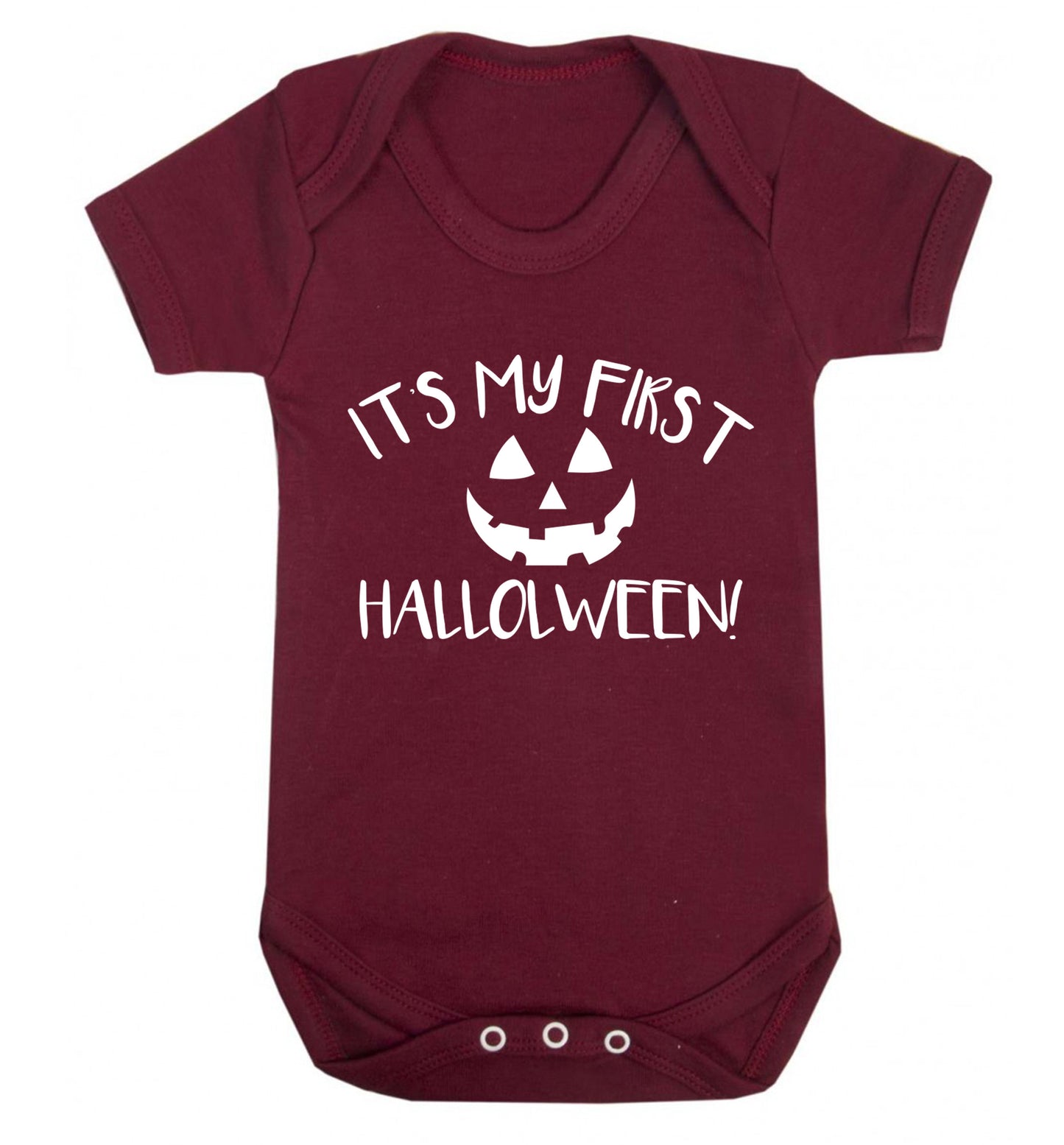 It's my first halloween Baby Vest maroon 18-24 months