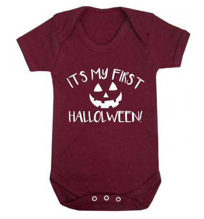 It's my first halloween Baby Vest maroon 18-24 months