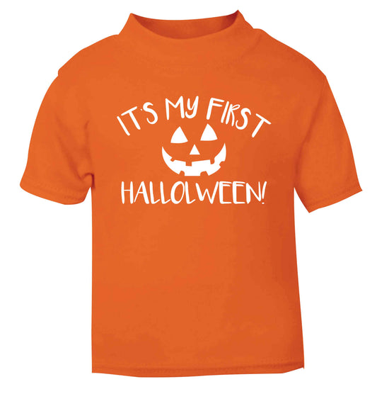 My 1st Halloween Pumpkin orange baby toddler Tshirt 2 Years