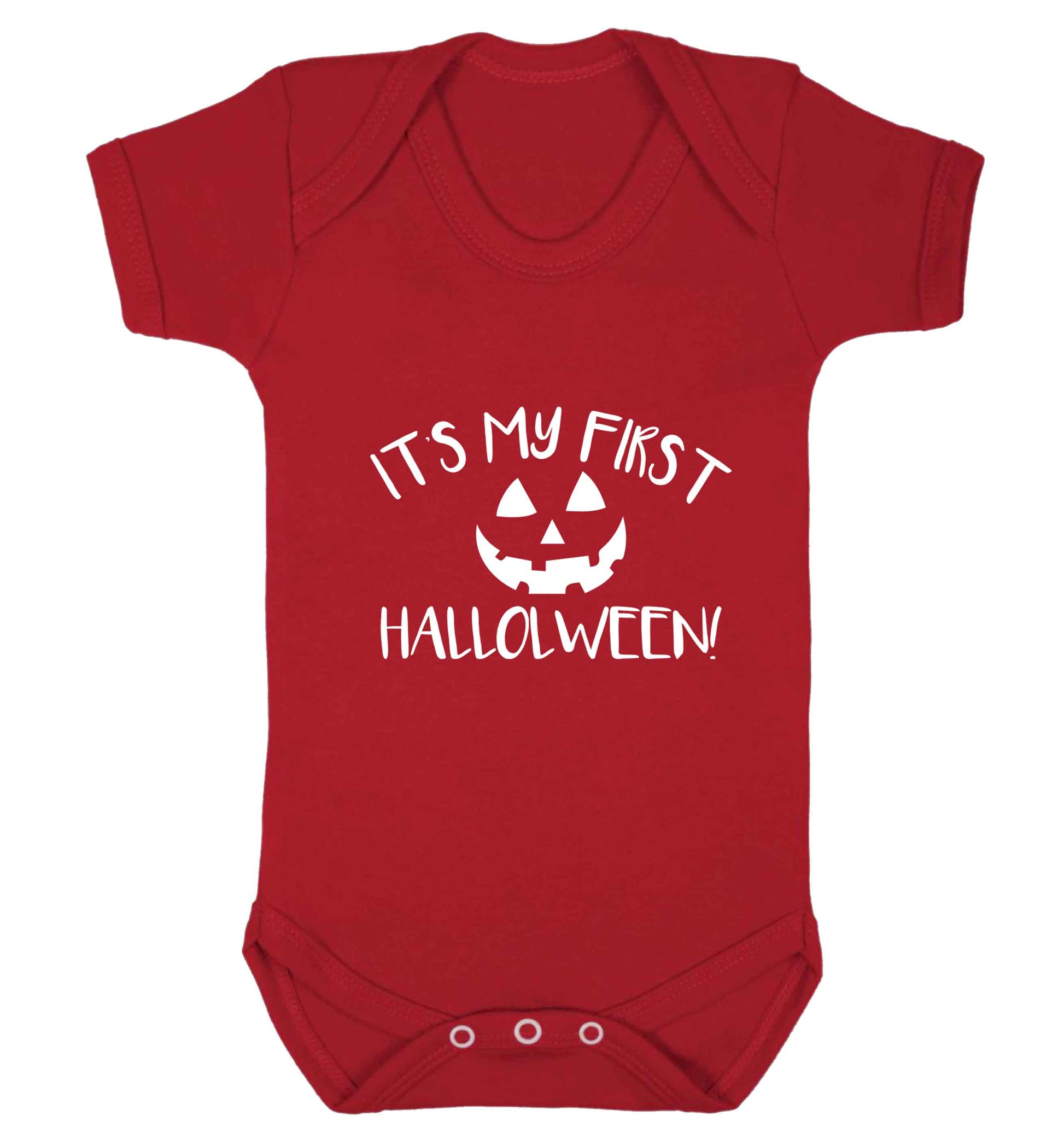 My 1st Halloween Pumpkin baby vest red 18-24 months