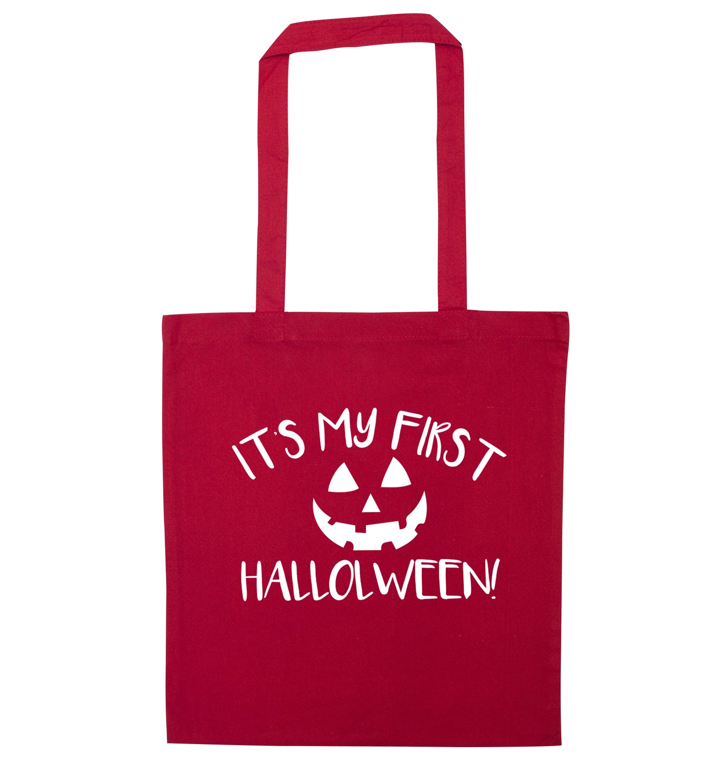 It's my first halloween red tote bag