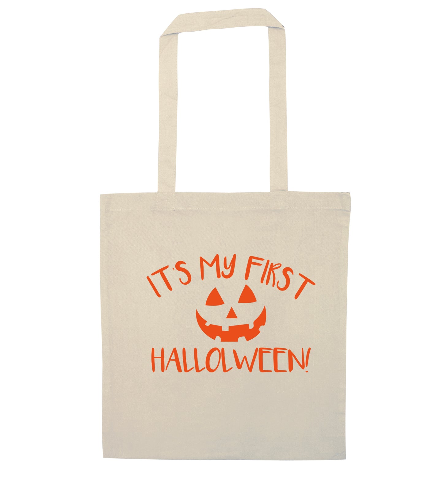 It's my first halloween natural tote bag