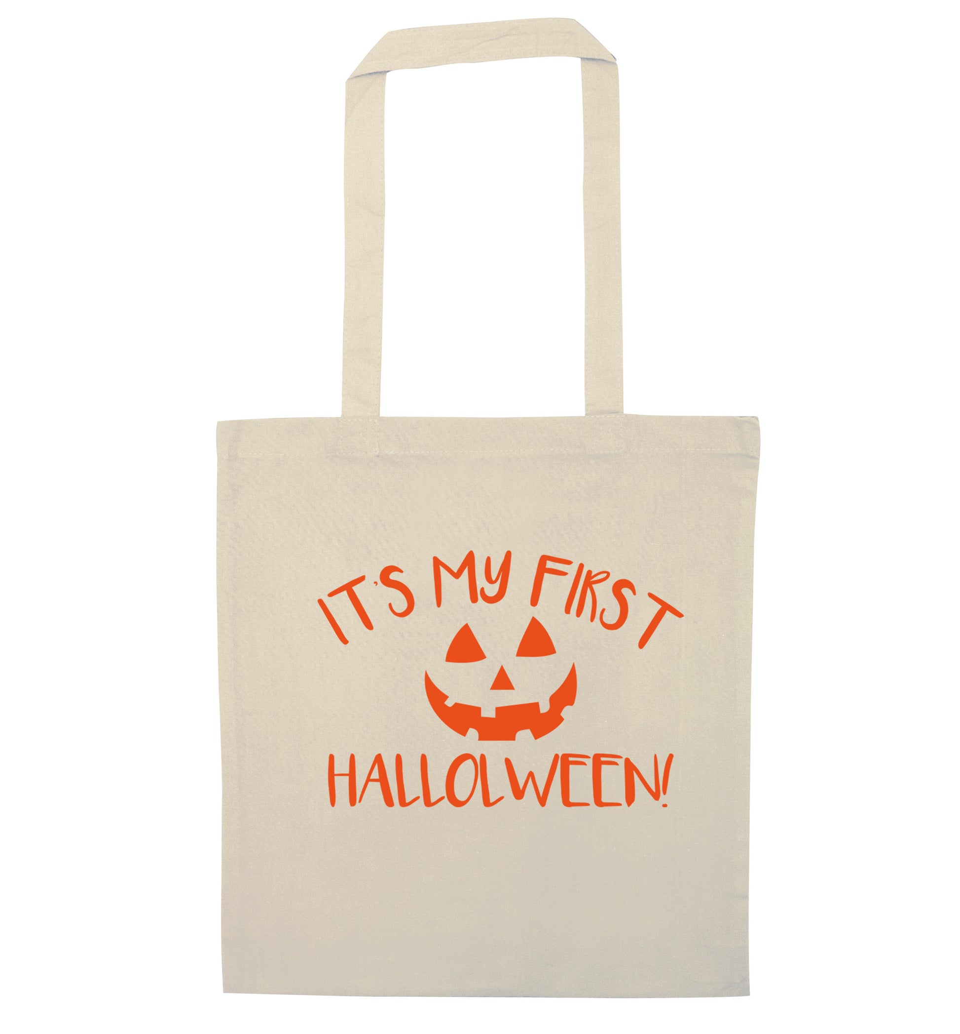 It's my first halloween natural tote bag