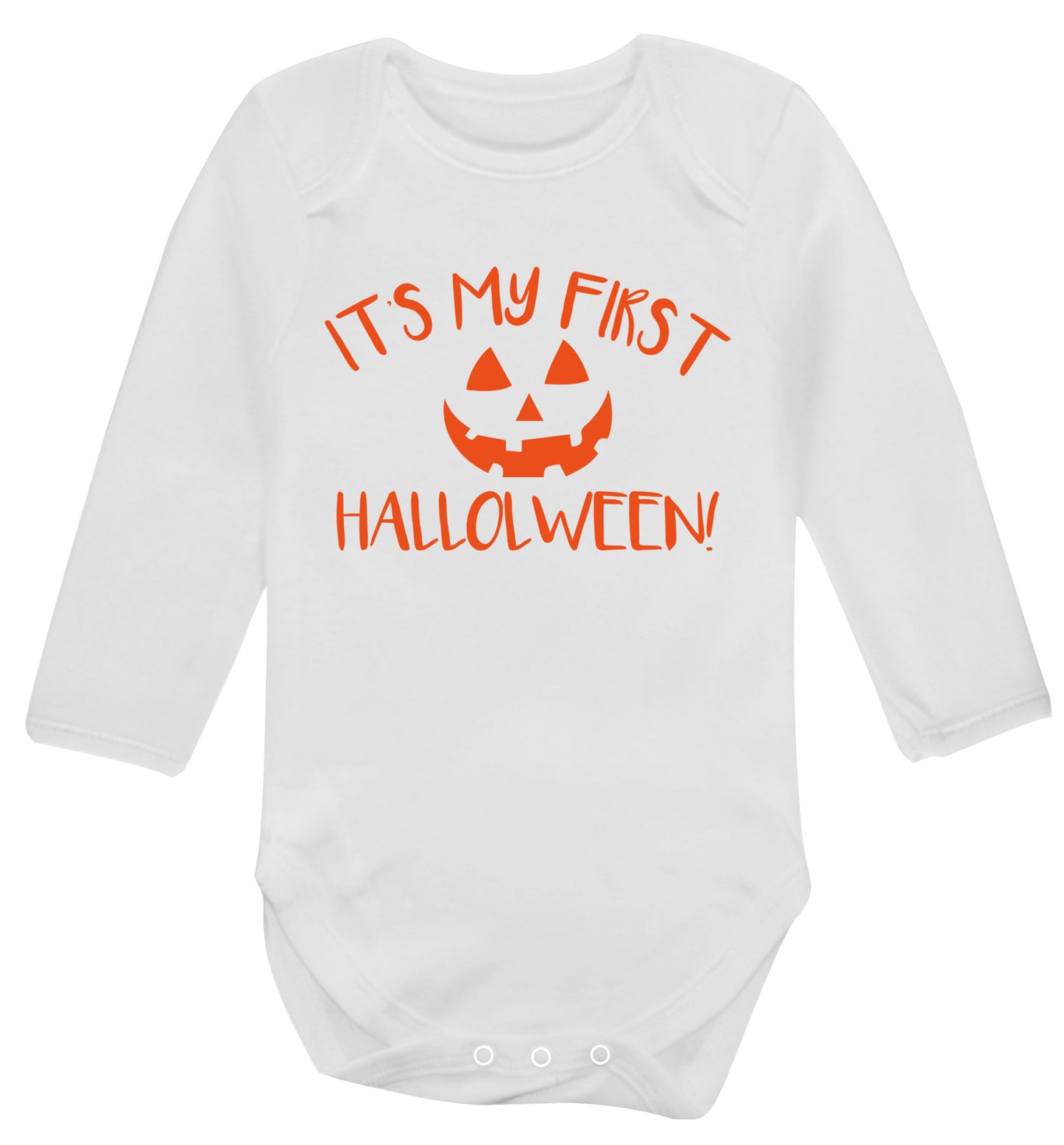 It's my first halloween Baby Vest long sleeved white 6-12 months
