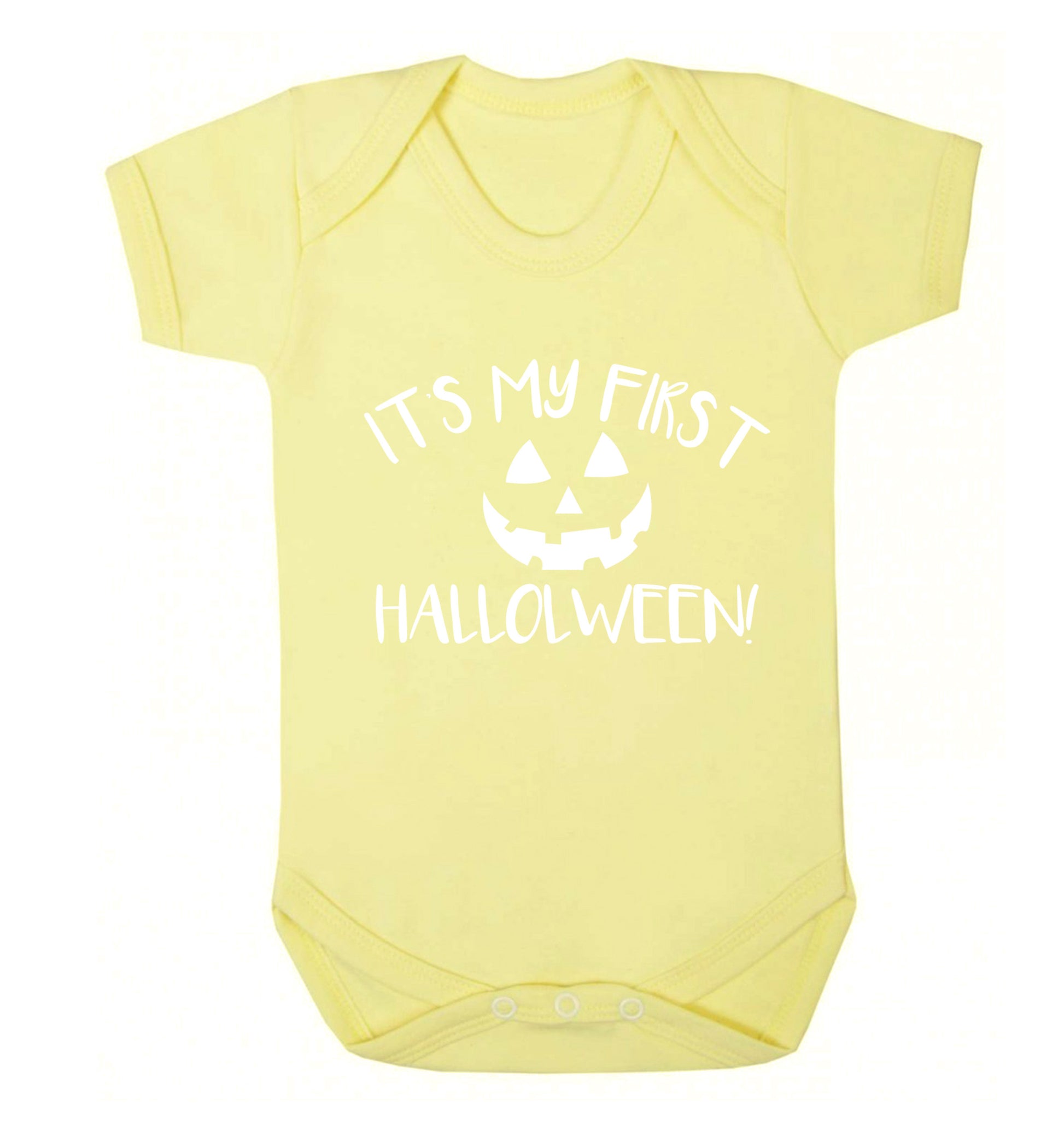It's my first halloween Baby Vest pale yellow 18-24 months