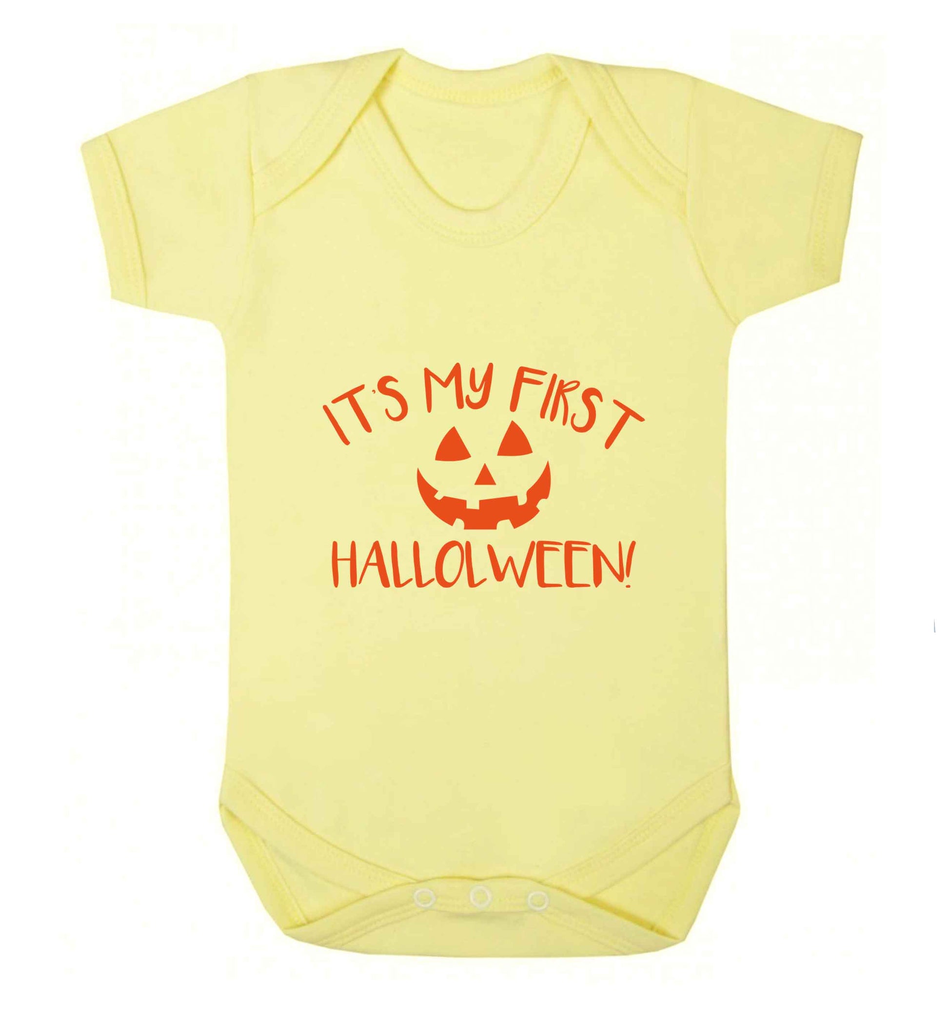 My 1st Halloween Pumpkin baby vest pale yellow 18-24 months
