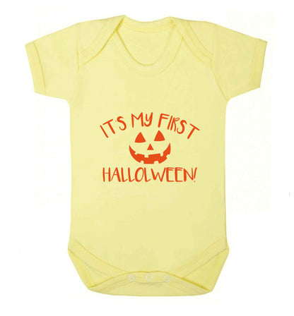 My 1st Halloween Pumpkin baby vest pale yellow 18-24 months