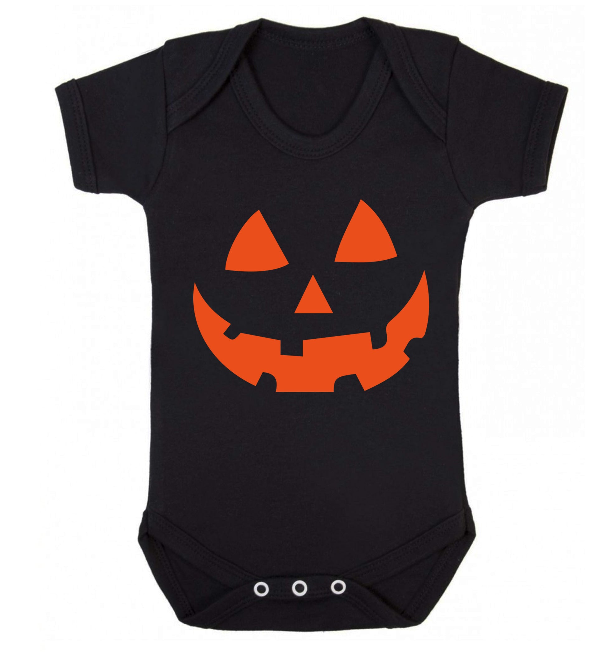 Pumpkin face Baby Vest black 18-24 months
