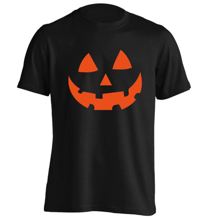 Pumpkin face adults unisex black Tshirt 2XL