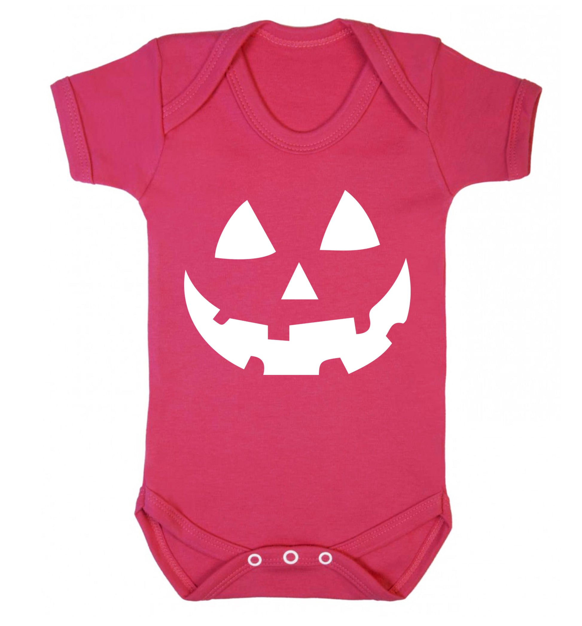 Pumpkin face Baby Vest dark pink 18-24 months