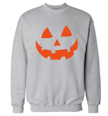Pumpkin face Adult's unisex grey Sweater 2XL