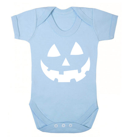 Pumpkin face Baby Vest pale blue 18-24 months