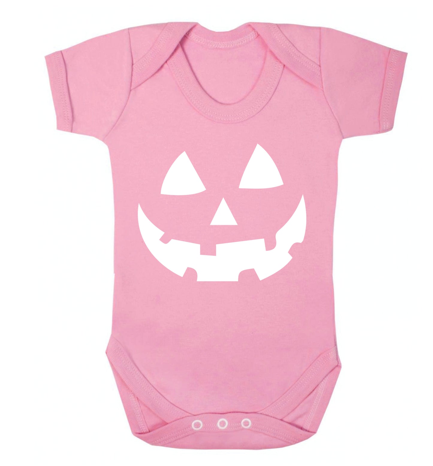 Pumpkin face Baby Vest pale pink 18-24 months