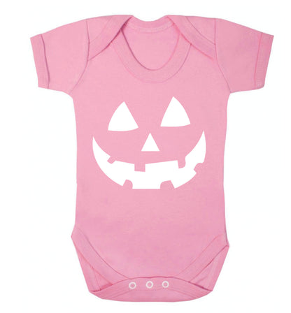Pumpkin face Baby Vest pale pink 18-24 months
