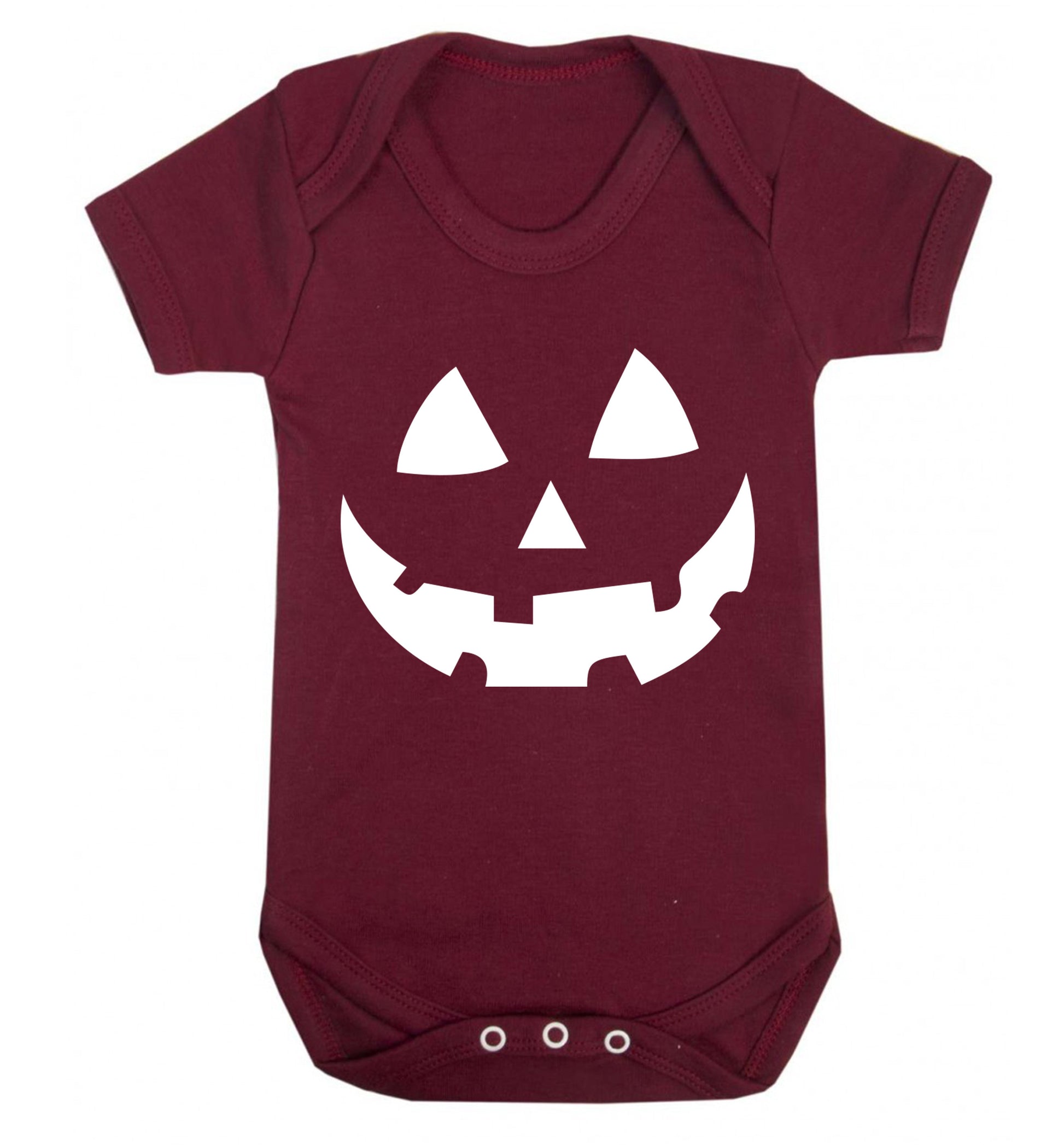 Pumpkin face Baby Vest maroon 18-24 months