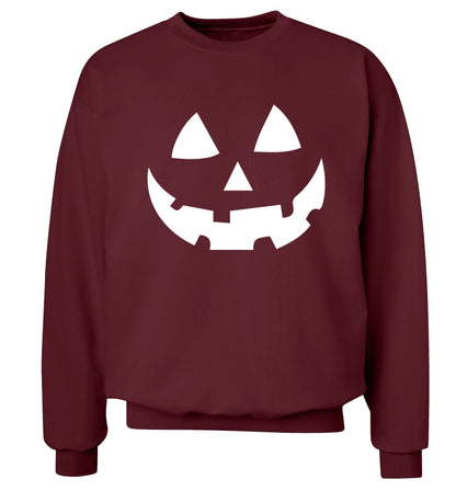 Pumpkin face Adult's unisex maroon Sweater 2XL