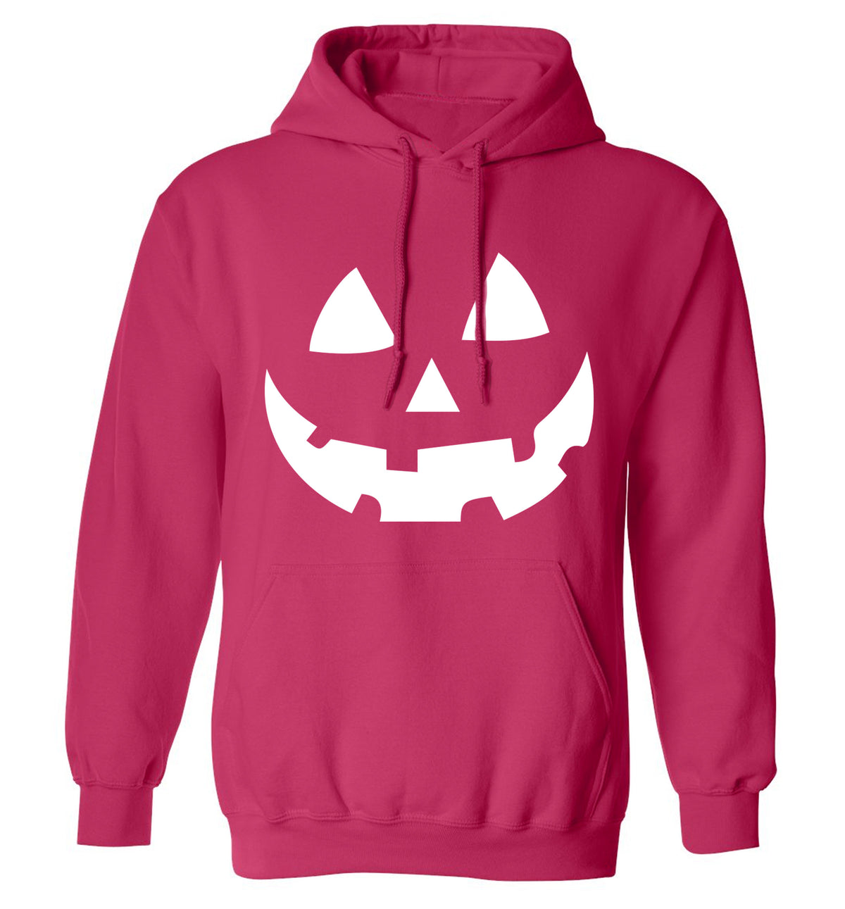 Pumpkin face adults unisex pink hoodie 2XL