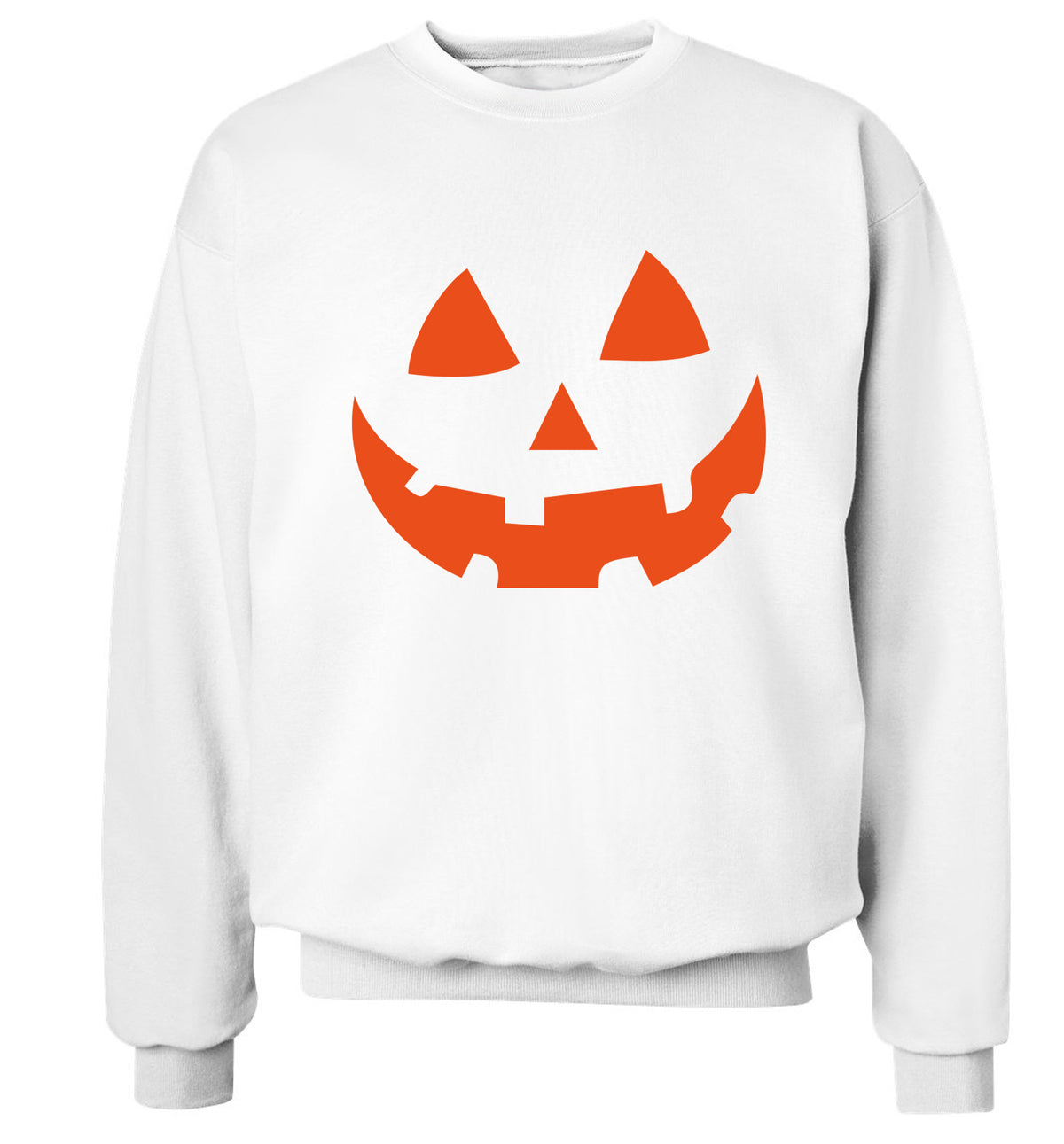Pumpkin face Adult's unisex white Sweater 2XL