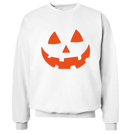 Pumpkin face Adult's unisex white Sweater 2XL