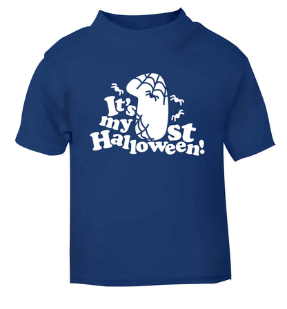 My 1st Halloween Pumpkin blue baby toddler Tshirt 2 Years