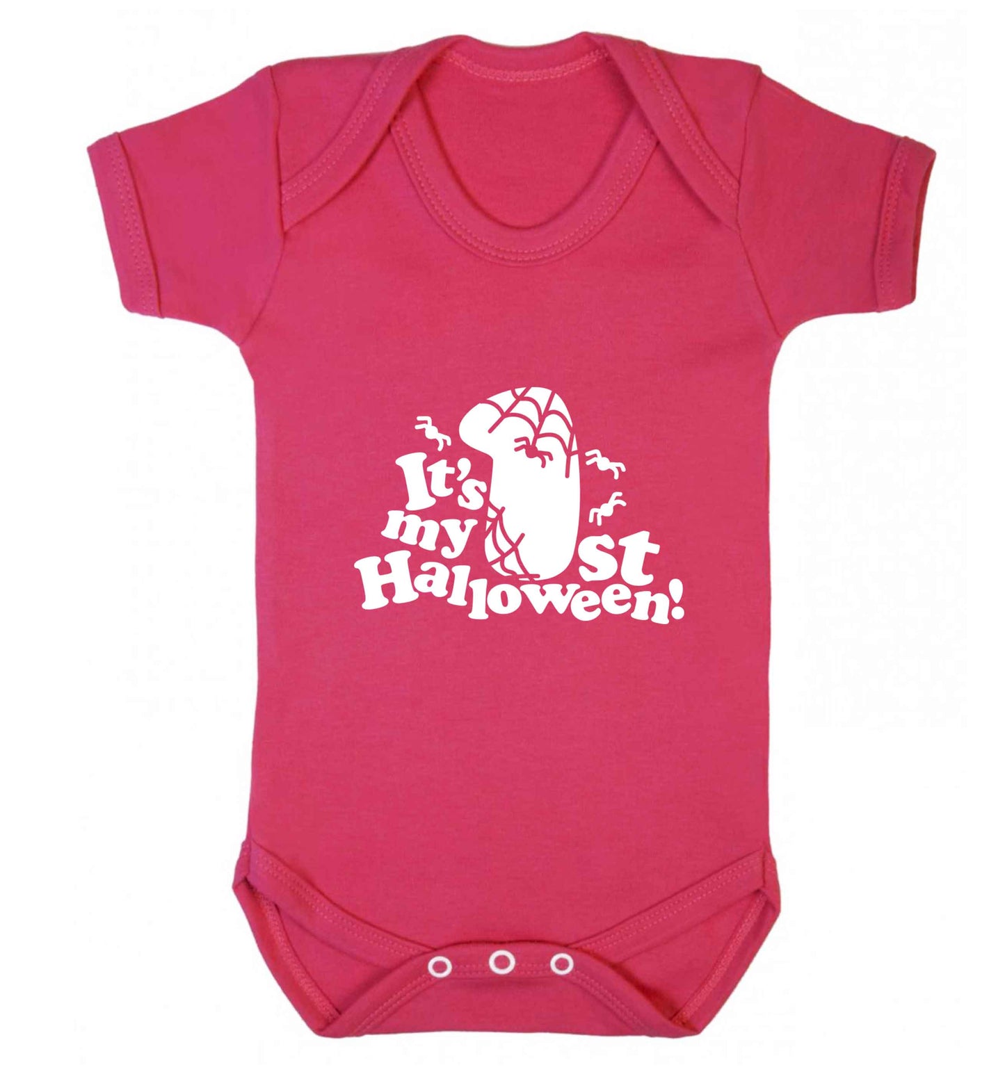 My 1st Halloween Pumpkin baby vest dark pink 18-24 months