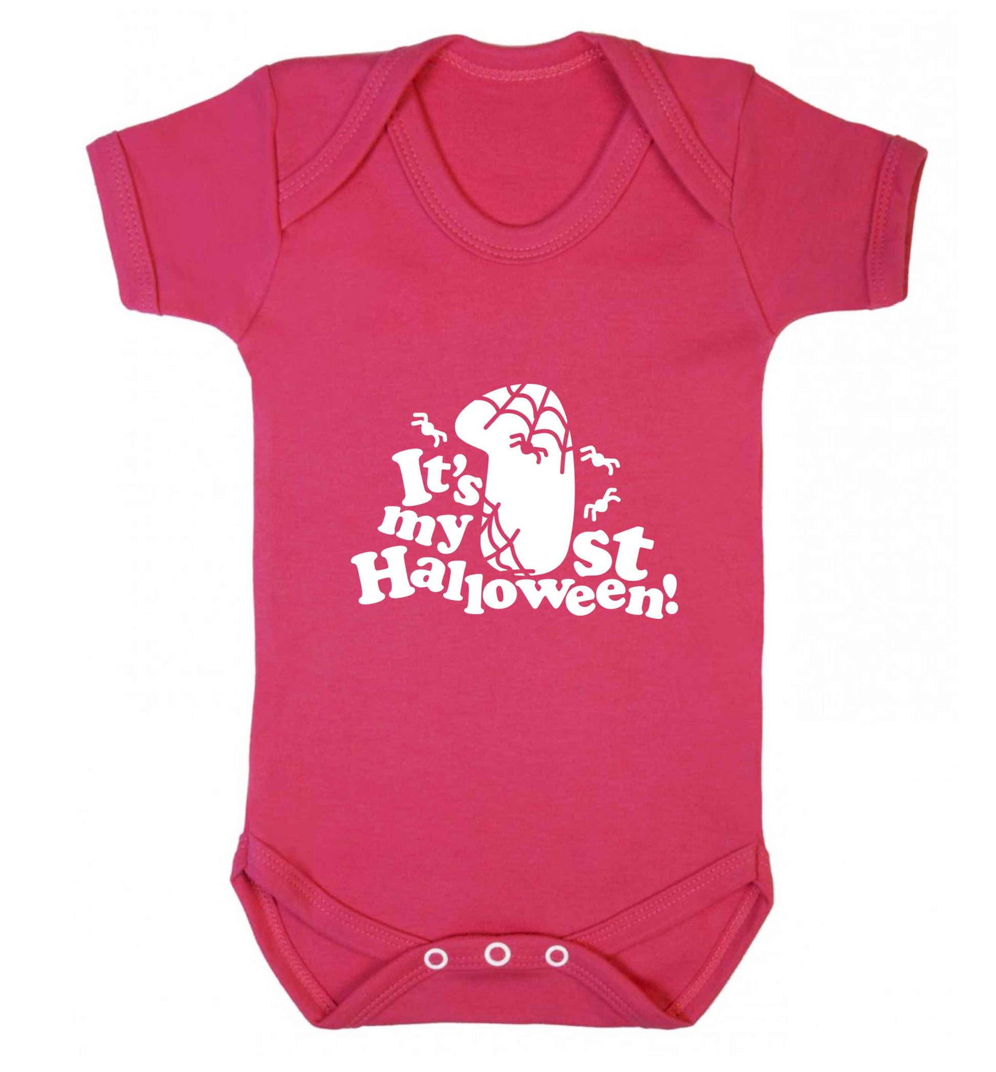 My 1st Halloween Pumpkin baby vest dark pink 18-24 months