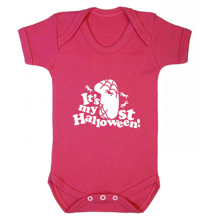 My 1st Halloween Pumpkin baby vest dark pink 18-24 months