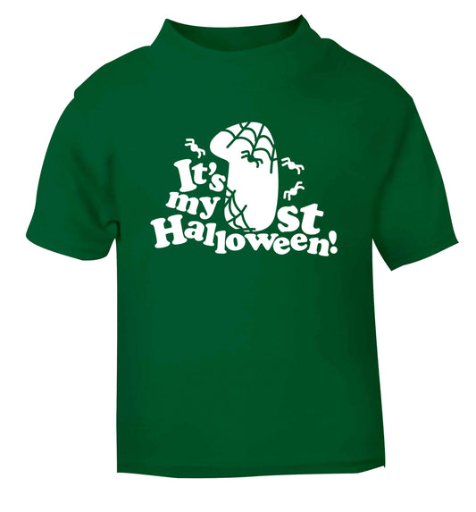 My 1st Halloween Pumpkin green baby toddler Tshirt 2 Years