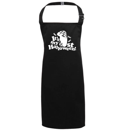 My 1st Halloween Pumpkin black apron 7-10 years