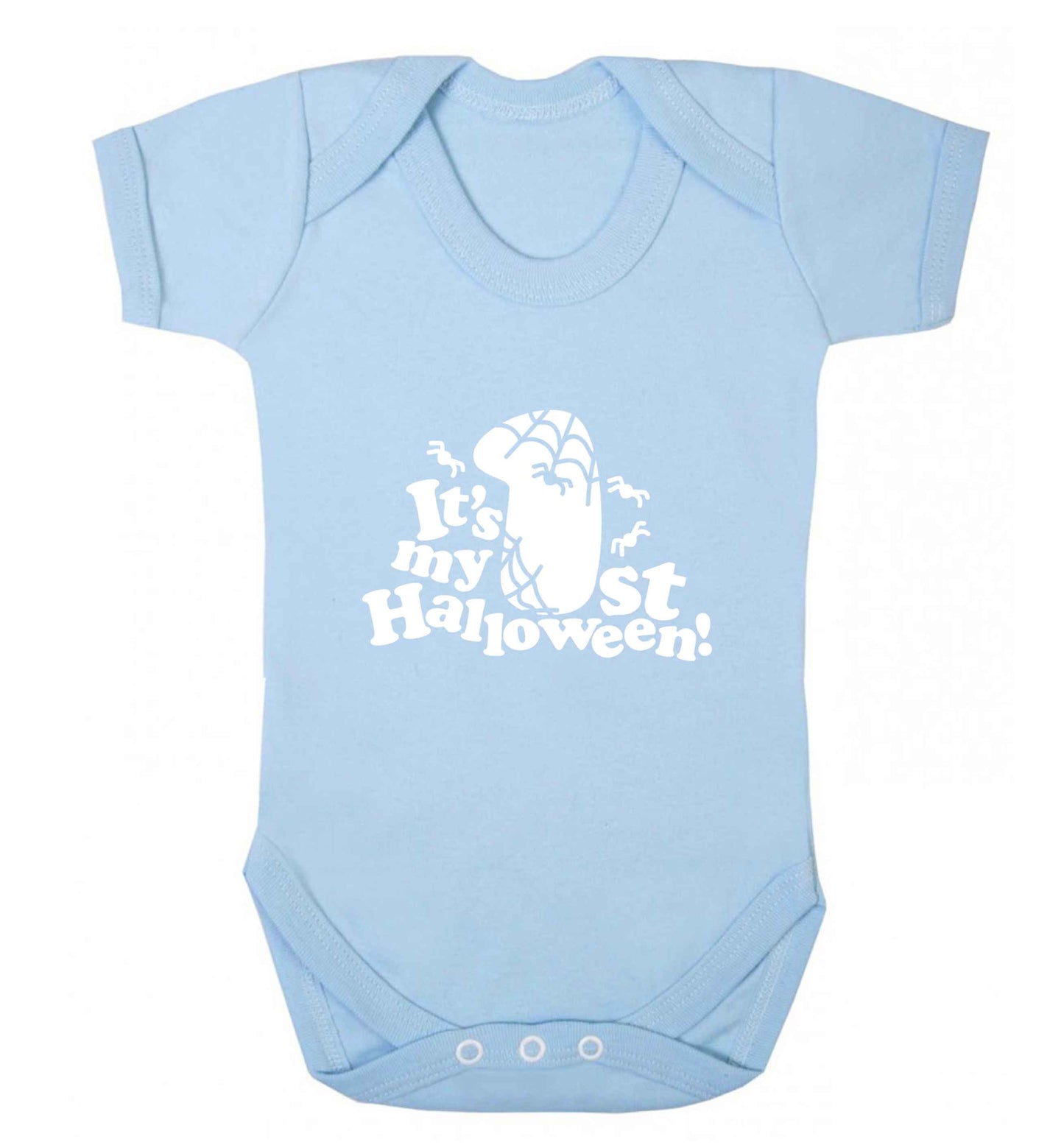 My 1st Halloween Pumpkin baby vest pale blue 18-24 months