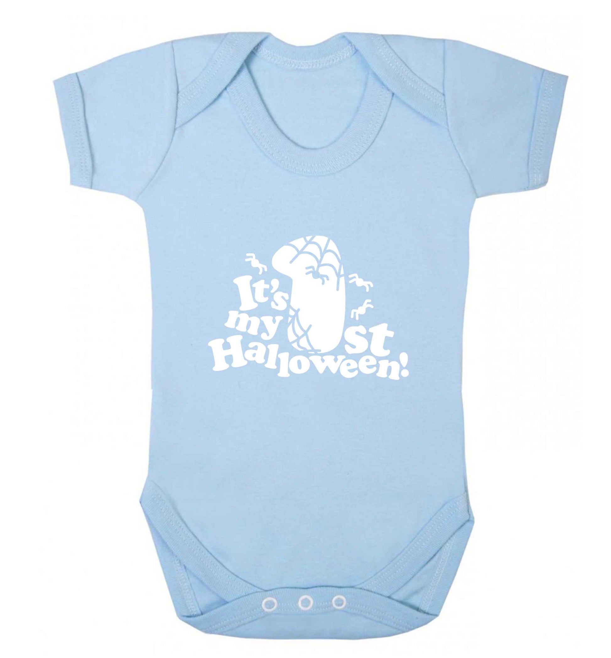 My 1st Halloween Pumpkin baby vest pale blue 18-24 months